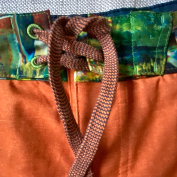 tentree Mens Orange Swim Beach Vacation Suit Shorts.Sz-40 - Picture 3 of 16